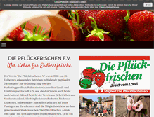 Tablet Screenshot of die-pflueckfrischen.de